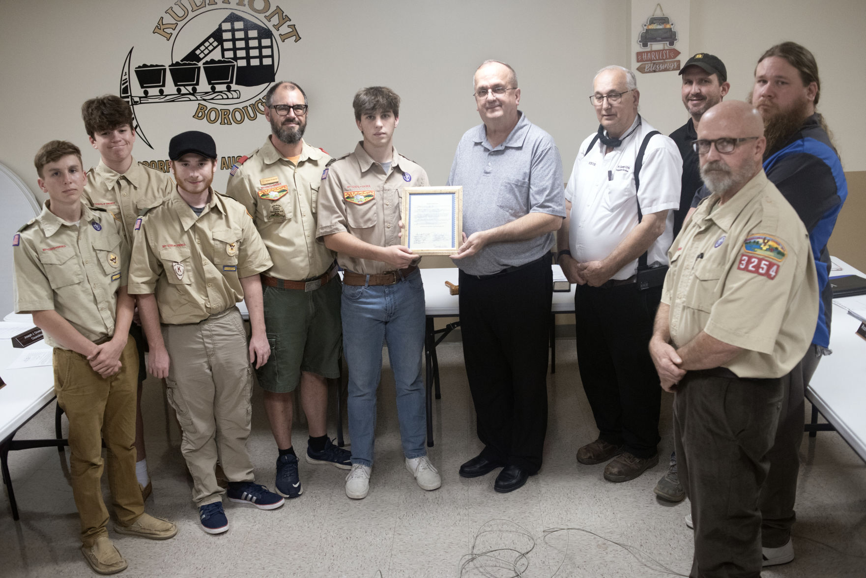 Scout recognized for work to refurbish Kulpmont gazebo
